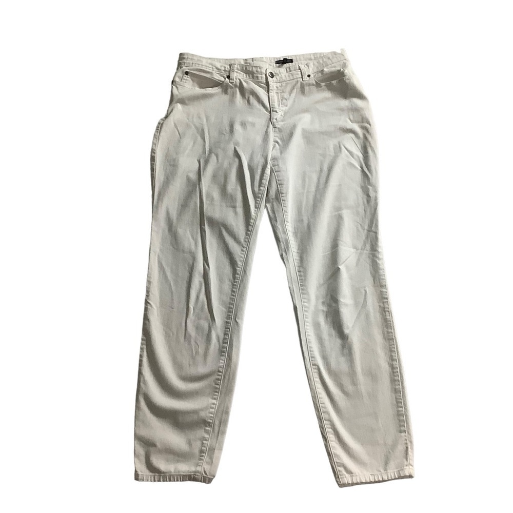 Eileen Fisher White Slim Jeans Size 14